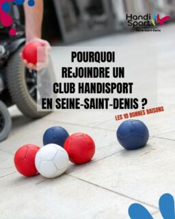 Découvre les 10 bonnes raisons de rejoindre un club Handisport en Seine-Saint-Denis !

👉 Swipe pour toutes les découvrir !
👉 Et rejoins un club près de chez toi 🏀🤽‍♀️🎾🚴

#Handisport93 #SportPourTous #SeineSaintDenis »