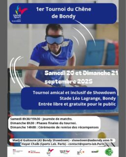 Rendez-vous les 20 & 21 septembre au stade Léo Lagrange à Bondy pour le 1er tournoi du chêne de Bondy 😀

📍Stade Léo Lagrange, Bondy
👉 Gratuit